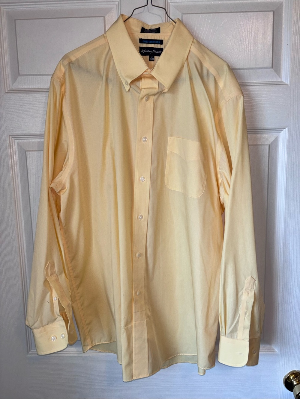 Men's Button-Down Dress Shirt - Pale Yellow Meeting Street 17 34/35